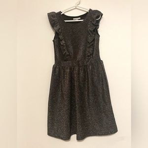 Girls Holiday Gray Sparkle dress 7/8